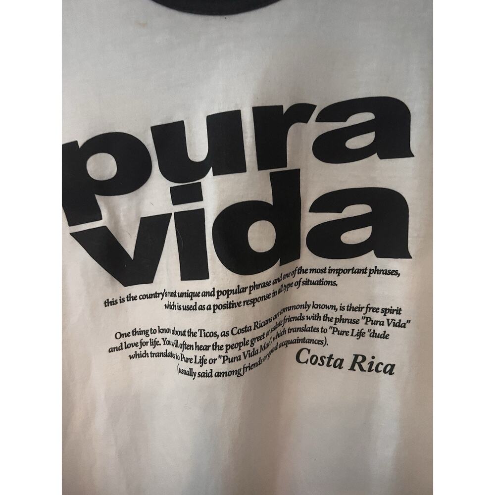 Pura Vida Costa Rica Long Sleeves T-Shirt White Size XXL Men’s - Picture 3 of 7